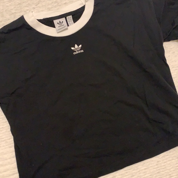 Adidas Cropped Ringer Tee - Picture 2 of 2